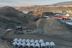 Excavación de desmonte y pilotes en el viaducto del río Andarax. 02/2023